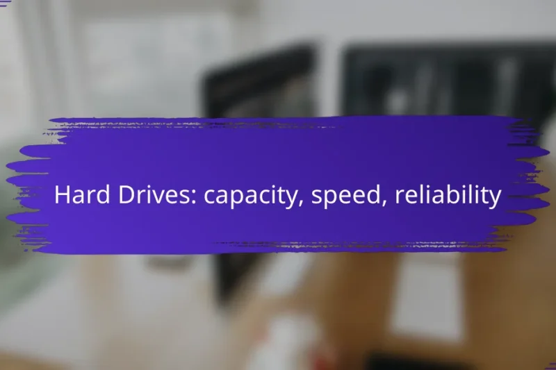 Hard Drives: capacity, speed, reliability