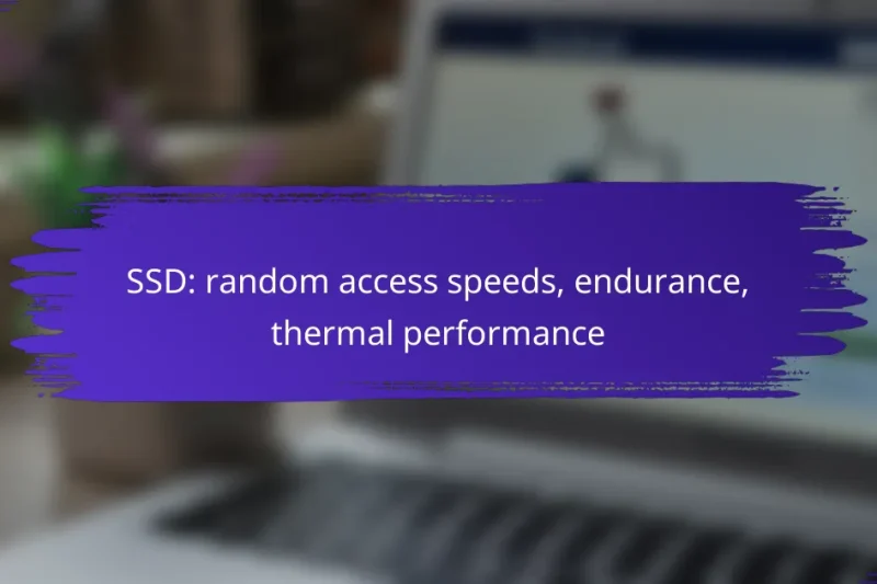 SSD: random access speeds, endurance, thermal performance