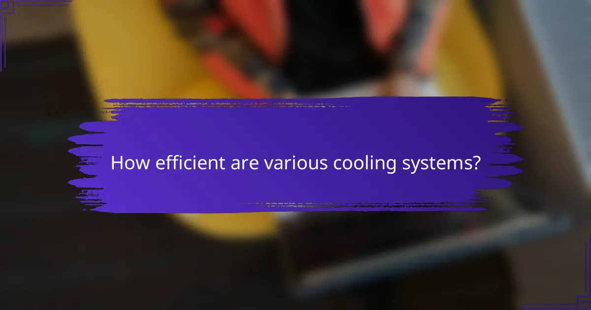 How efficient are various cooling systems?